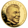 Reagan Trump 2 Headed Gold Coin