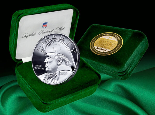2020 Trump Silver Eagle Silver Coin with Gift Box & Certificate