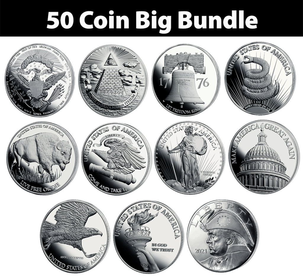 50 Silver Coins Bundle