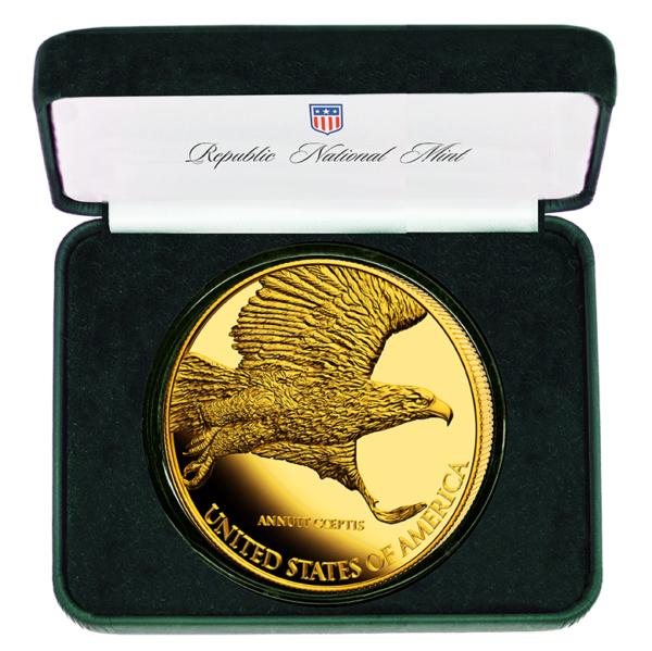 Gold Coin with Velvet Gift Box