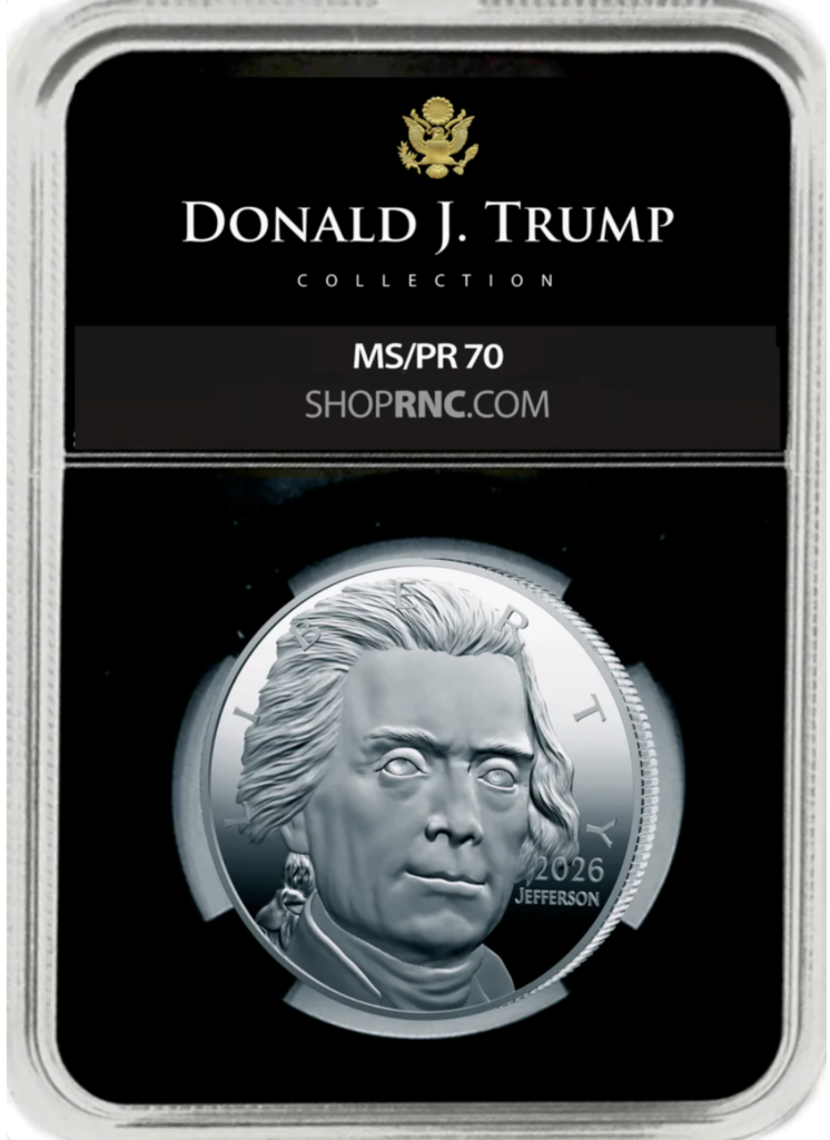 Thomas Jefferson 250th anniversary silver coin