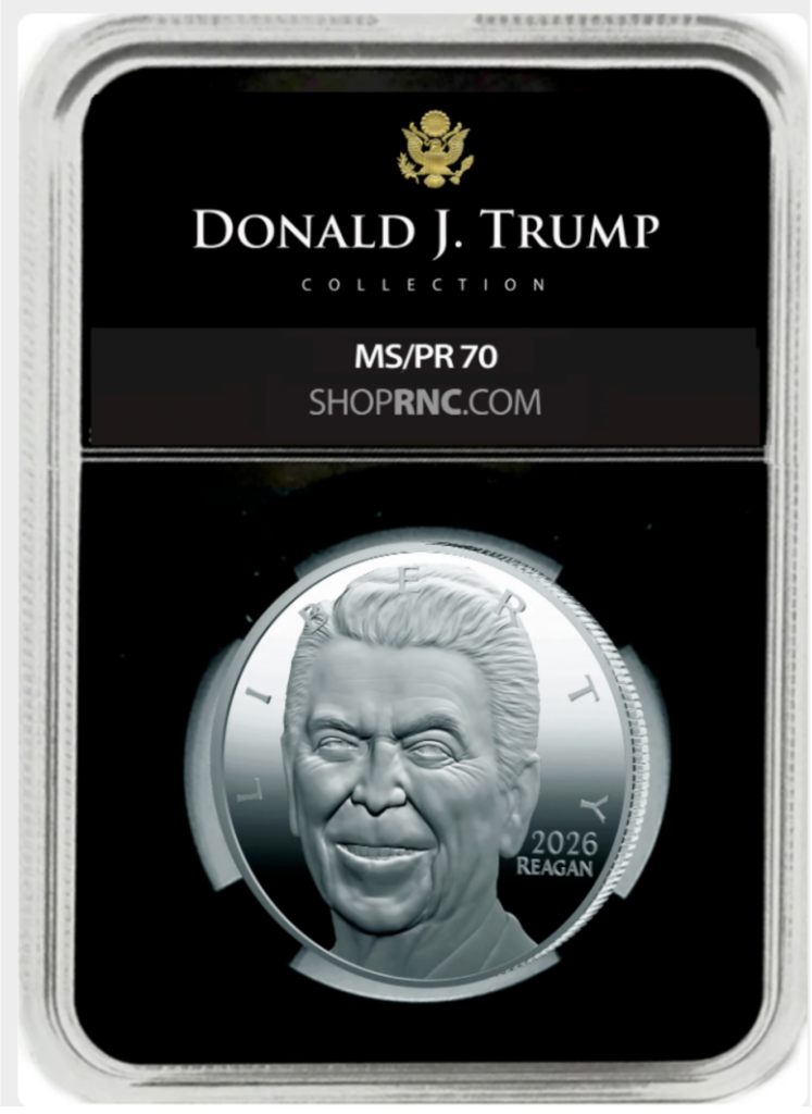 Ronald Reagen 250th anniversary silver coin