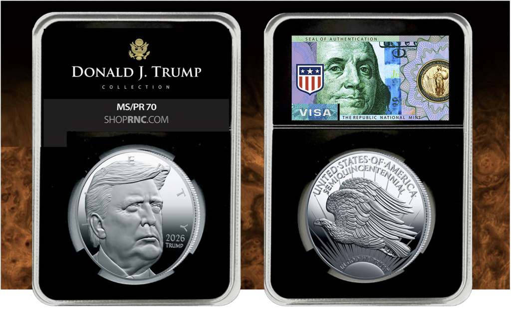 trump double eagle silver coin